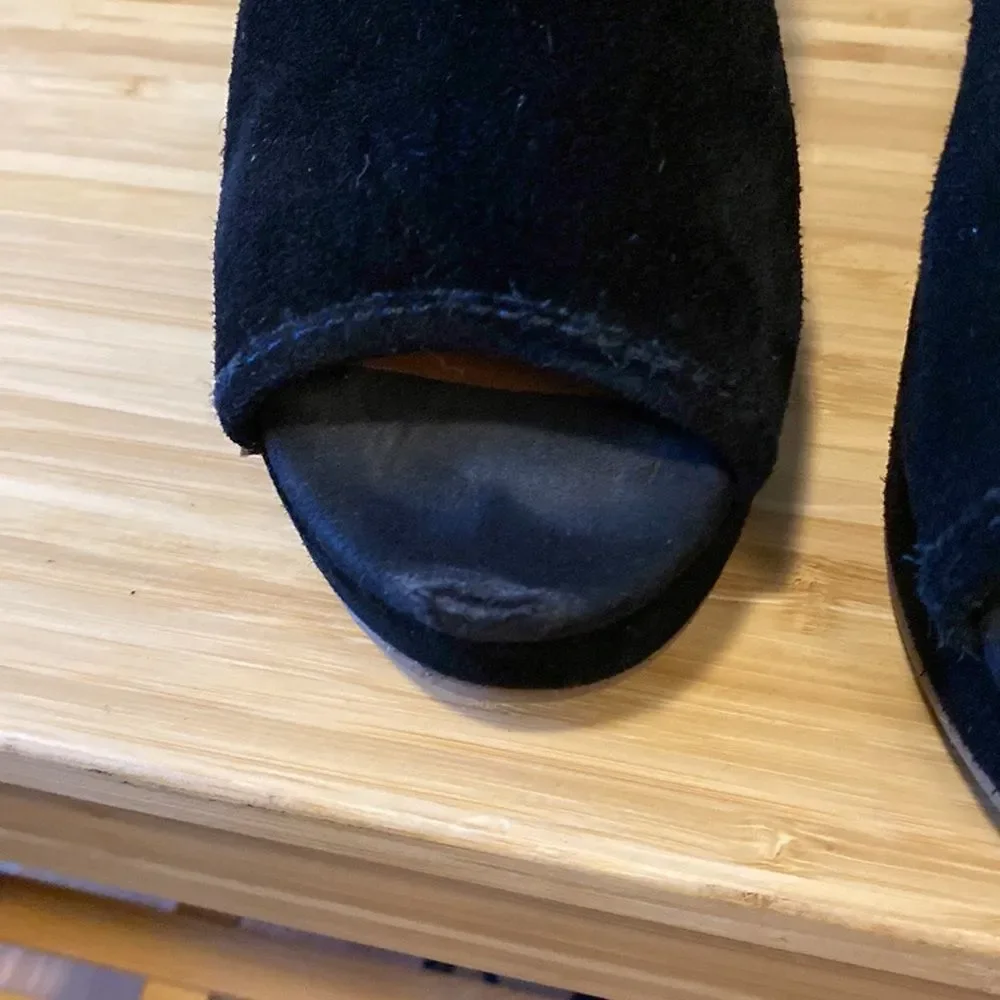 Lucky Brand suede platform wedge